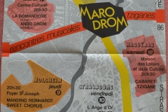 Poster for 1986 “Maro Drom: Tzigane Musical Encounters” concert series